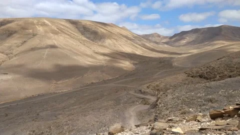 Lanzarote landscape over mountains time lapse 4K Stock Footage 199583672