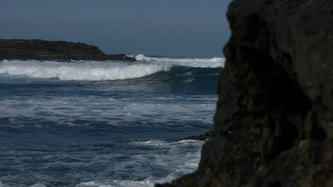 Lanzarote, summer, waves, La Santa Sports Stock Footage 89660926