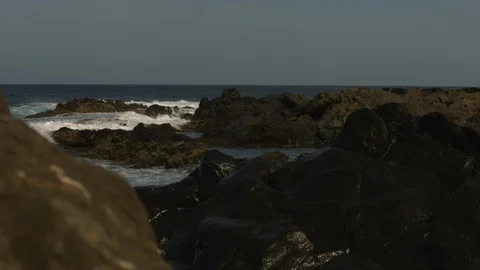 Lanzarote, summer, waves, La Santa Sports Stock Footage 89662483
