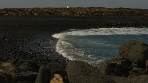 Lanzarote, summer, waves, La Santa Sports Stock Footage 89787673