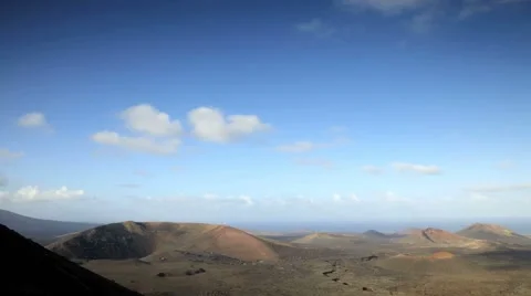Lanzarote volcano tlapse Stockbeeldmateriaal 41435762