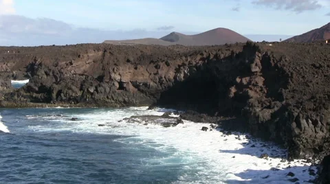 Lanzarote - waves - ocean Видео 55481173