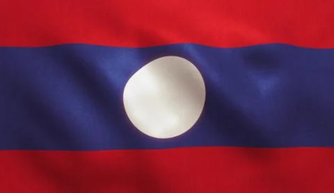 Lao Flag Stock Illustration