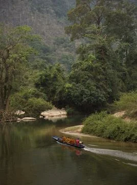 Lao river Stock Photos