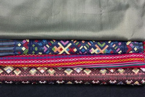Lao sinhs stacked Stock Photos