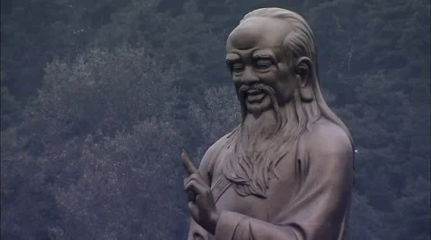 Lao tze，The statue  Video stock 57321503