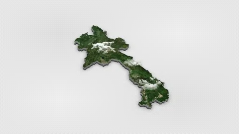 Laos 3D Country Map Animation Transparent Alpha Stock Footage 277955822
