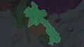 Laos and capital circled and zoomed. Administrative 4k or 4k+ Resolution