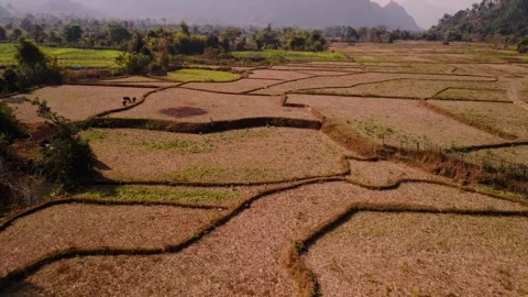 Laos, Asia, Landscape, Drone Stock Footage 303061089