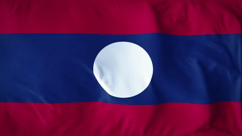 LAOS COUNTRY FLAG Stock Footage 282364635