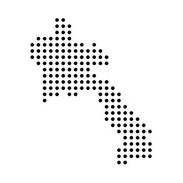 Laos dotted vector map Stock Illustration