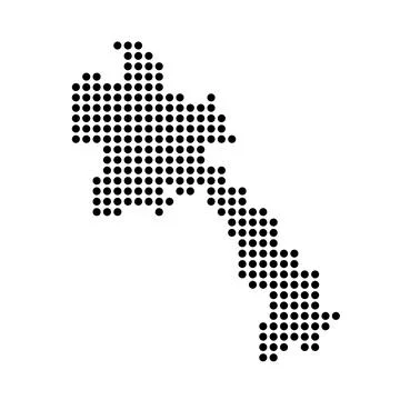 Laos dotted vector map Illustrazione stock