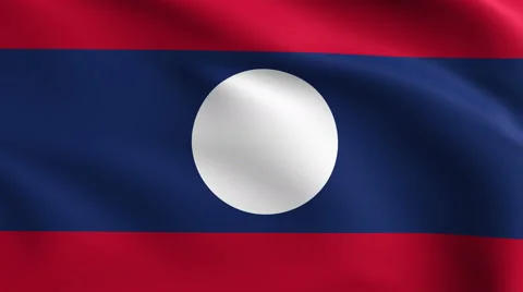 Laos Flag Background 4k Видео 68734800