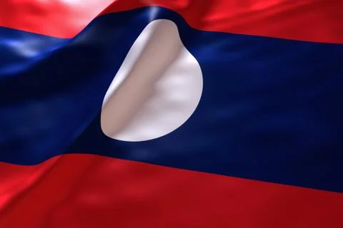 Laos flag background Stock Illustration