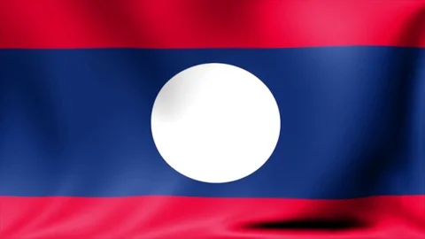Laos Flag. Background Seamless Looping Animation. 4K High Definition Video Stock Footage 71966838