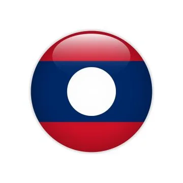 Laos flag on button Stock-Illustration