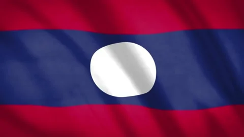 Laos Flag Video stock 188191602
