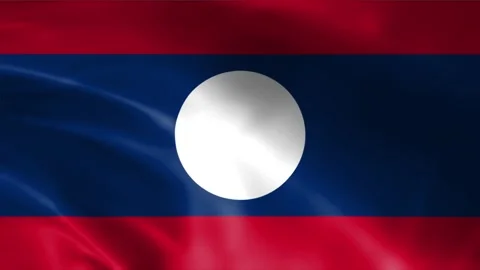 Laos Flag Stock Footage 262499967