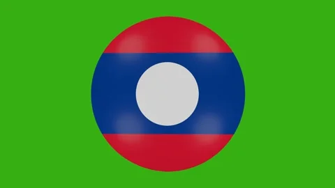 Laos flag icon Stock Footage 153833405