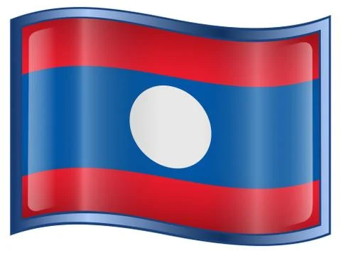 Laos flag icon. Stock Illustration