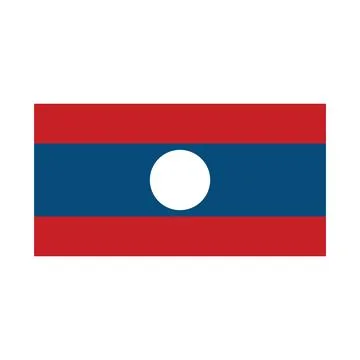 Laos flag icon vector template Stockillustratie