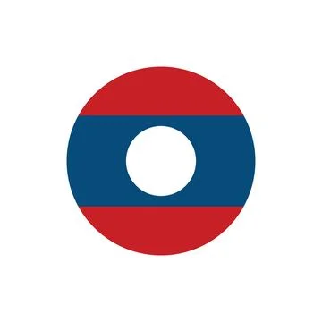 Laos flag icon vector template Stock Illustration