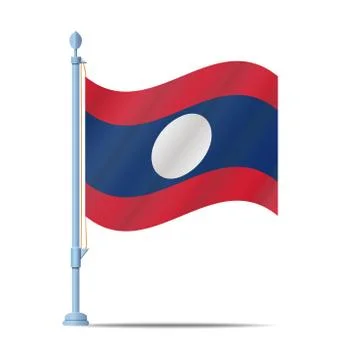 Laos flag イラスト素材