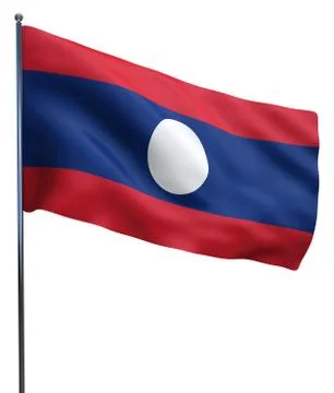 Laos Flag Image Stock Illustration