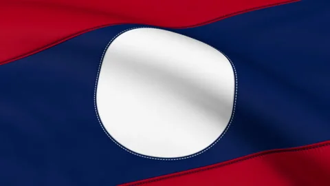 Laos Flag Loop Stock Footage 241211779
