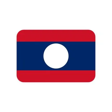 Laos flag vector icon on white background Stock Illustration