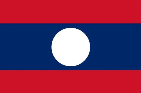 Laos flag vector Stock Illustration