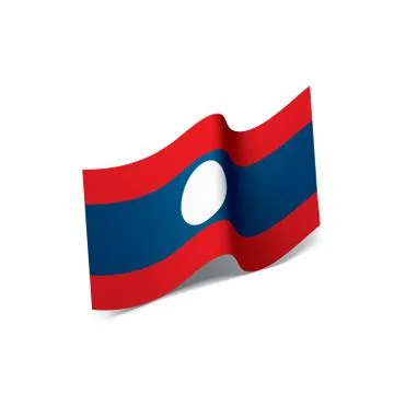 Laos flag, vector illustration Stock Illustration