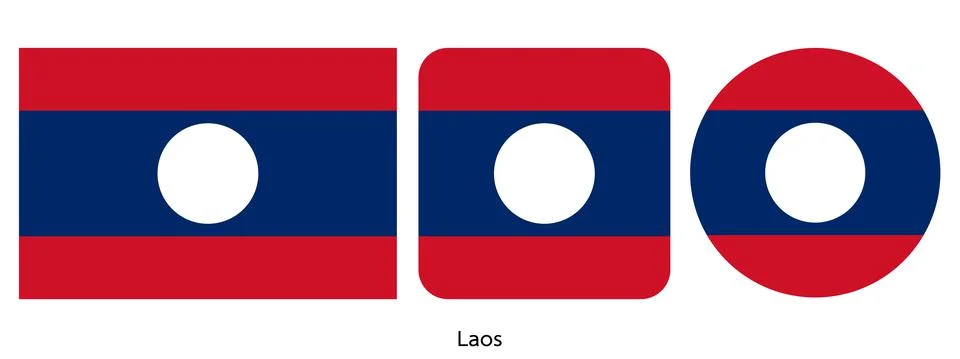 Laos flag, vector illustration Stock Illustration
