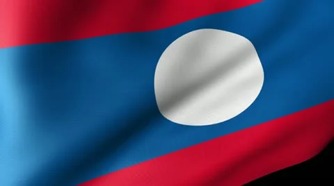 Laos Flag Waving Stock-Footage 12229710