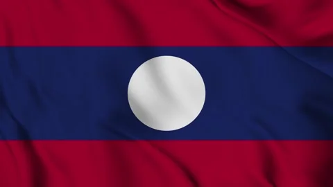 Laos flag Waving Stock Footage 294135305