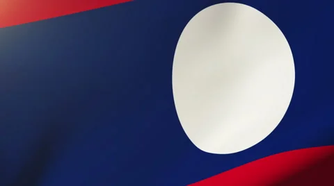 Laos flag waving in the wind. Looping sun rises style.  Animation loop Stock-Footage 48967325
