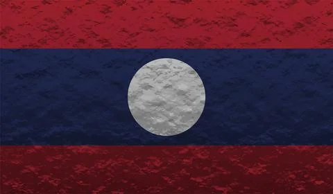 Laos grunge flag. Vector illustration. Stock Illustration