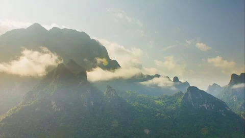 Laos Karst Landscape Timelapse Stock Footage 101068062