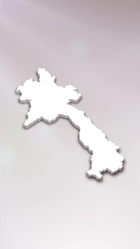 Laos Map Intro Stock Footage 261660427