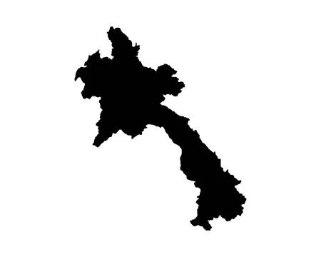 Laos Map. Lao Country Map Stock Illustration