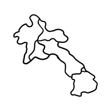 Laos map vector design template illustration Stock Illustration
