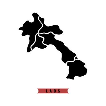 Laos map vector design template illustration 스톡 일러스트
