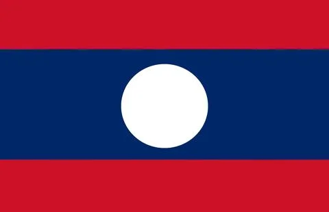 Laos National Flag 스톡 일러스트