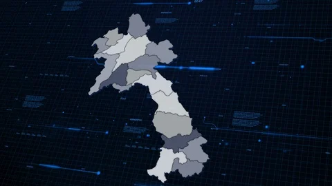 Laos network map 動画素材 87977661