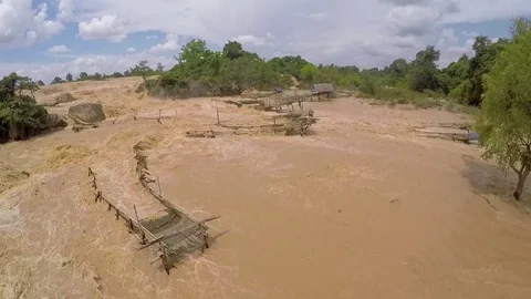 Laos Siphandon Li Phi Video stock 80986615