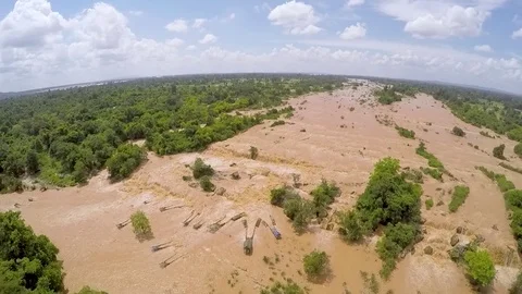 Laos Siphandon Li Phi Video stock 80986658