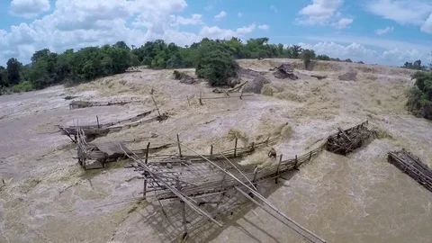 Laos Siphandon Li Phi Video stock 80986798