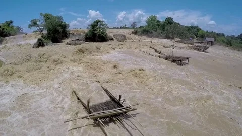 Laos Siphandon Li Phi Video stock 80986849