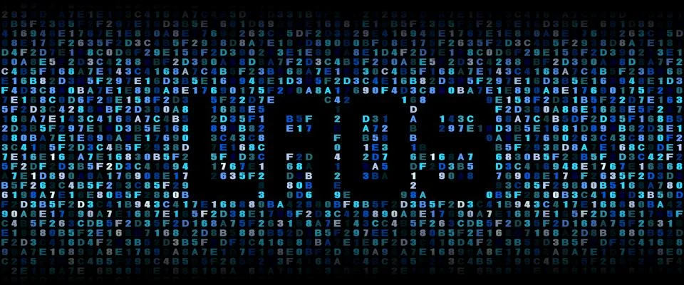 Laos text on hex code illustration Stock Illustration