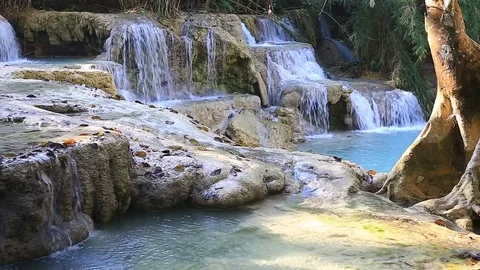 Laos waterfall Stock-Footage 81982133